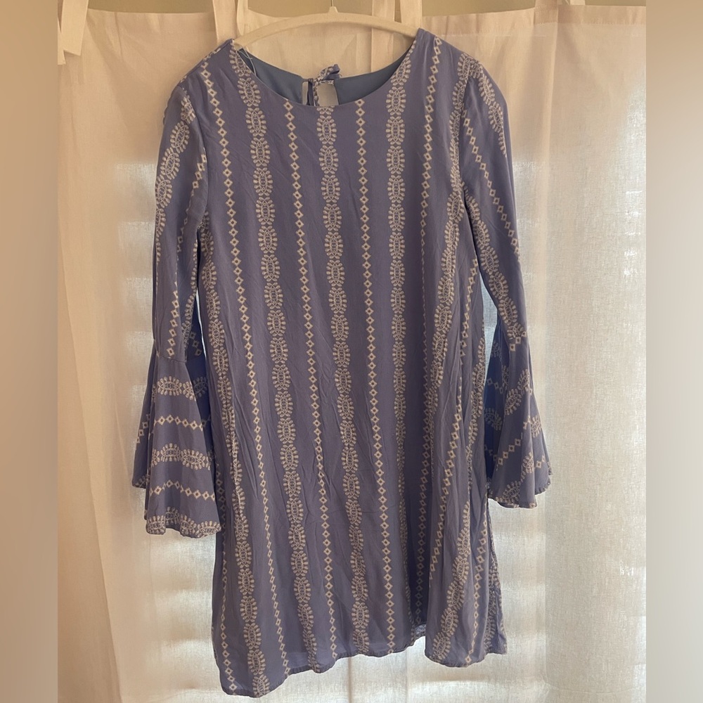 Blue and White Dress